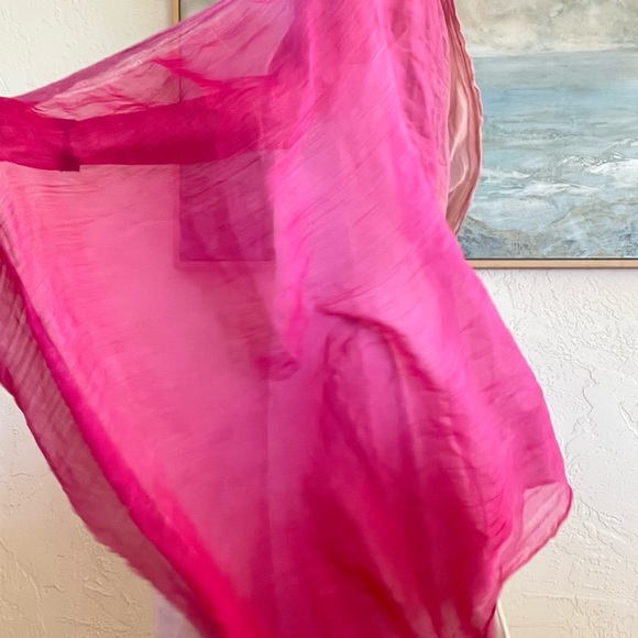 COPY - Faliero Sarti Pink Linen scarf - Picture 3 of 4